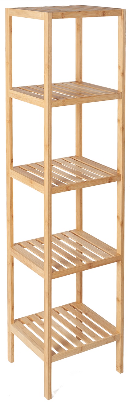 Regał do salonu bambus naturalny 35x145 cm – grafika-1.