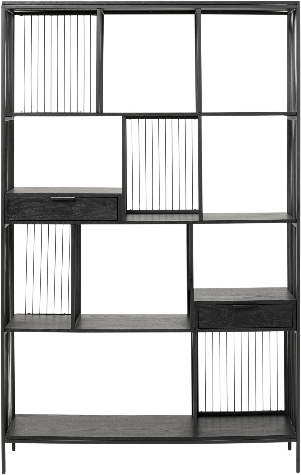 Bologna reol, sort, 125x200cm – billede-1.