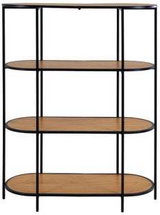 Regał stojący naturalny 4 półki 85x111 cm – grafika-1.