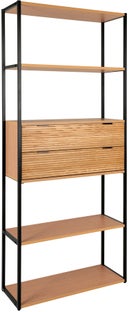 Regał stojący wysoki 4 półki i 2 szuflady 85x200 cm – grafika-1.