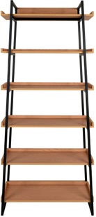 Regał stojący wysoki z czarnym stelażem 6 półek 80x188 cm – grafika-1.