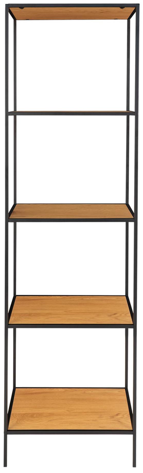 Regał metalowy czarny naturalny 170x51x36 cm – grafika-1.