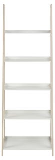 Regał stojący drewno biały drabinowy półki 180 x 63 cm – obraz-1