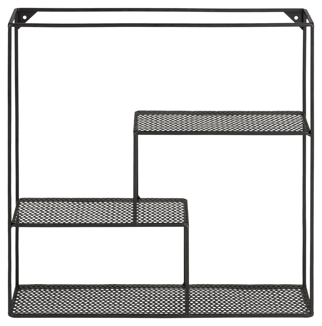 Regał wiszący Horvath 50x50 cm czarny – obraz-1