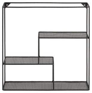 Regał wiszący Horvath 50x50 cm czarny – obraz-1