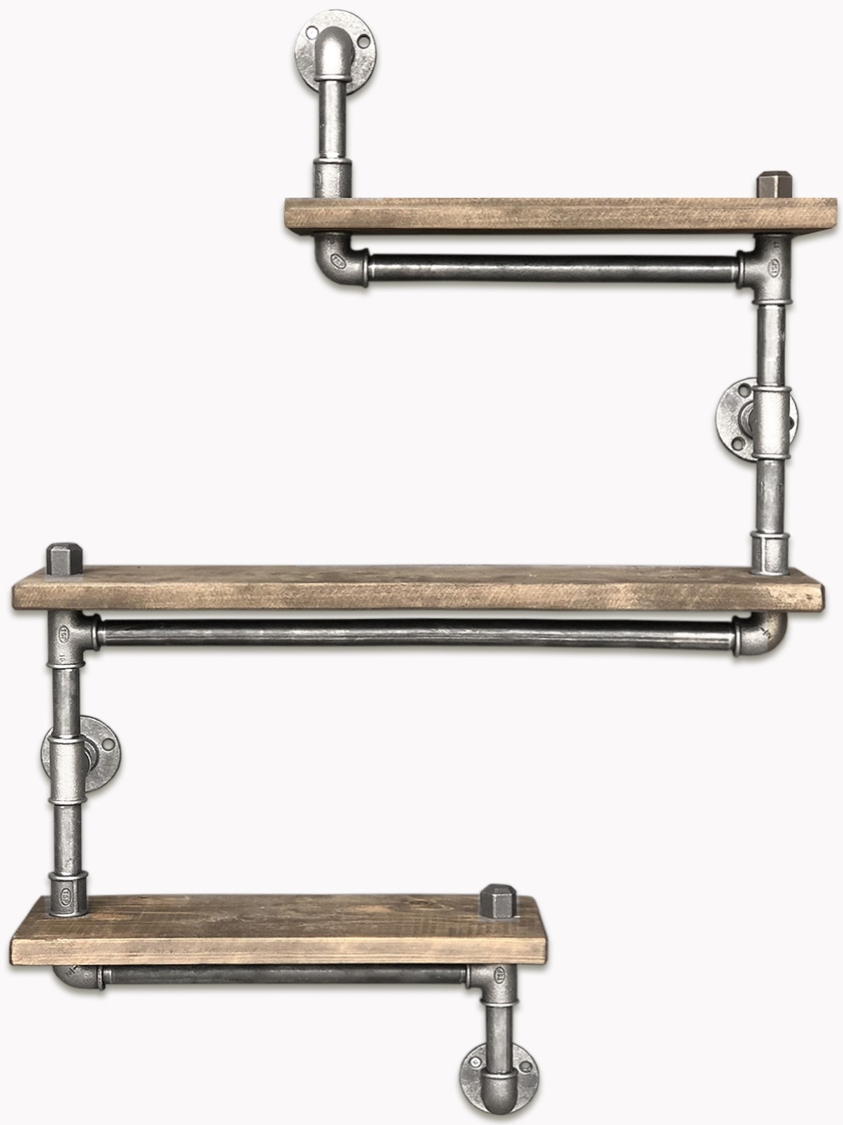 Regał wiszący Boruraf 50x60 cm naturalno-szary  – obraz-1