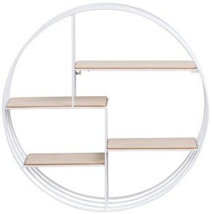 Regał wiszący metalowy biały 45x10 cm – obraz-1