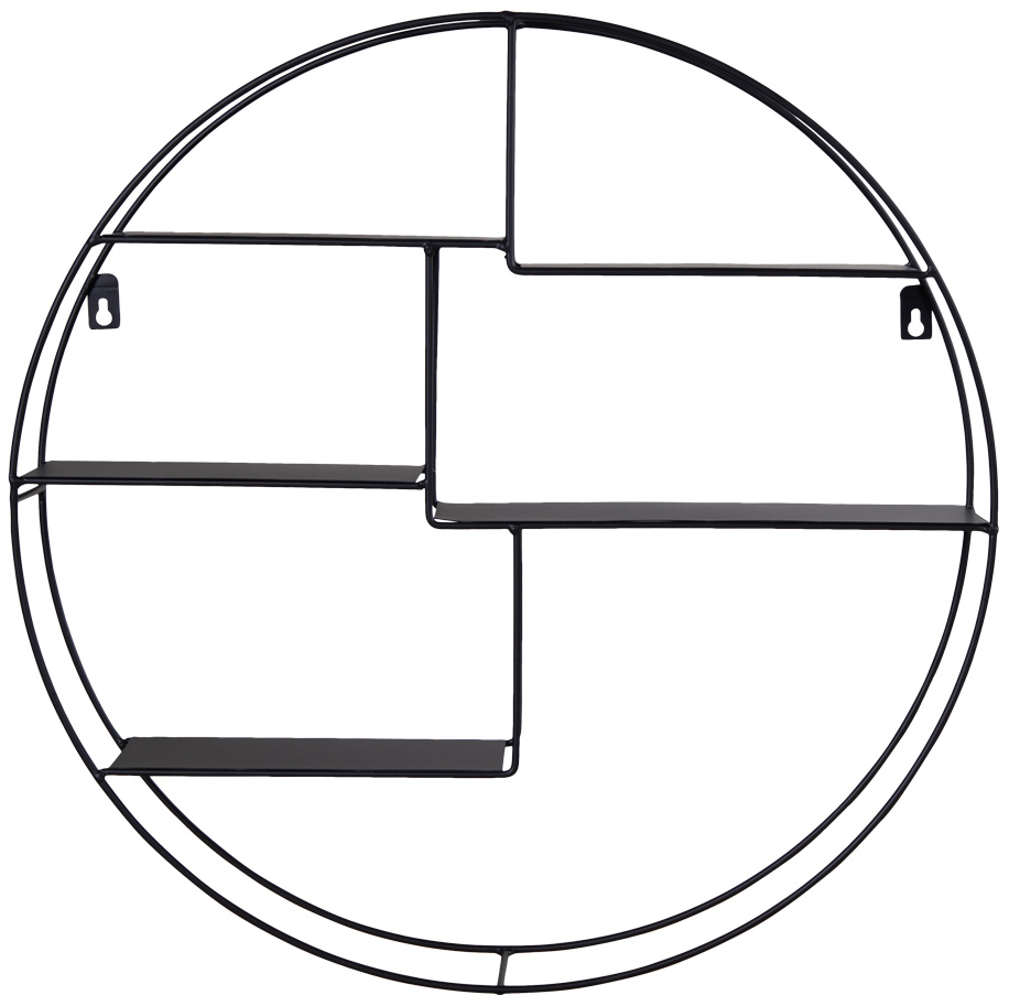 Regał wiszący metalowy czarny Øx48 cm – grafika-1.