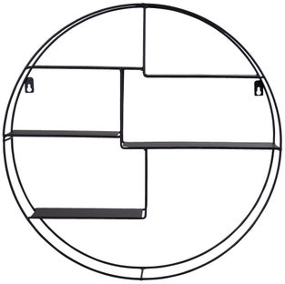 Regał wiszący metalowy czarny Øx48 cm – grafika-1.