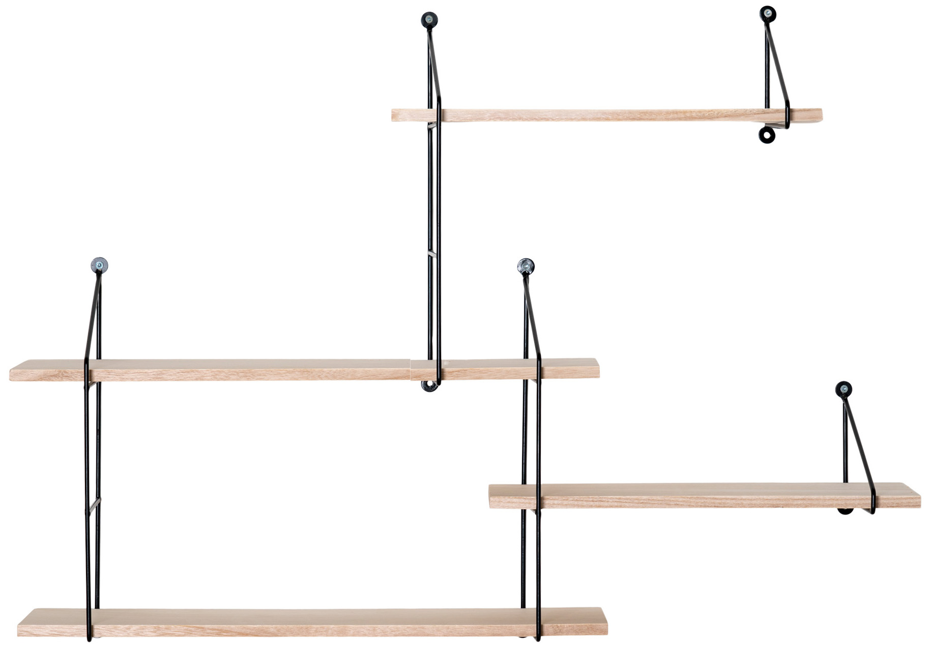 Regał wiszący drewniany czarny 99x62 cm – grafika-1.