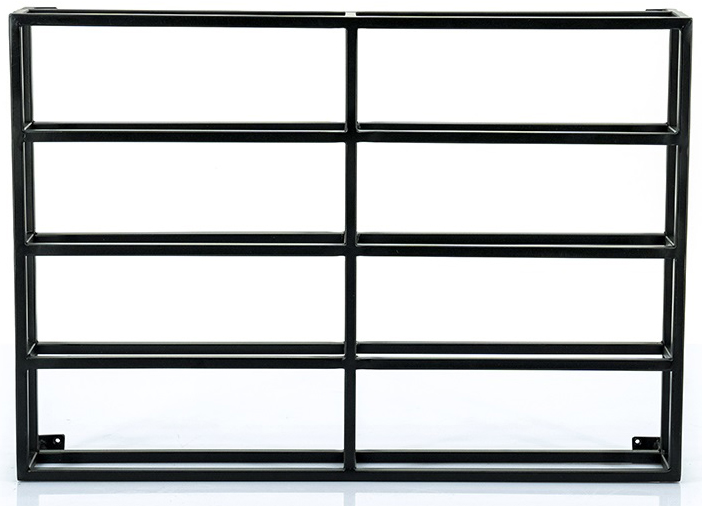 Regał wiszący na wino loft czarny 71x50 cm – obraz-1