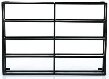 Regał wiszący na wino loft czarny 71x50 cm – obraz-1