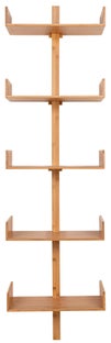 Regał wiszący z 5 półkami bambusowy w kolorze naturalnym 50x180 cm – grafika-1.