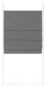 Rolety poliestrowe przenośne na rozsuwanych drążkach kolor węgiel drzewny 127x304 cm – obraz-1