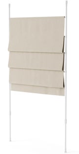 Rolety poliestrowe przenośne na rozsuwanych drążkach w odcieniu beżowym 127x304 cm – obraz-1