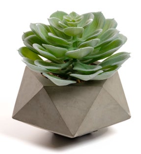 Roślina dekoracyjna sztuczna doniczka szara 14 cm – obraz-1