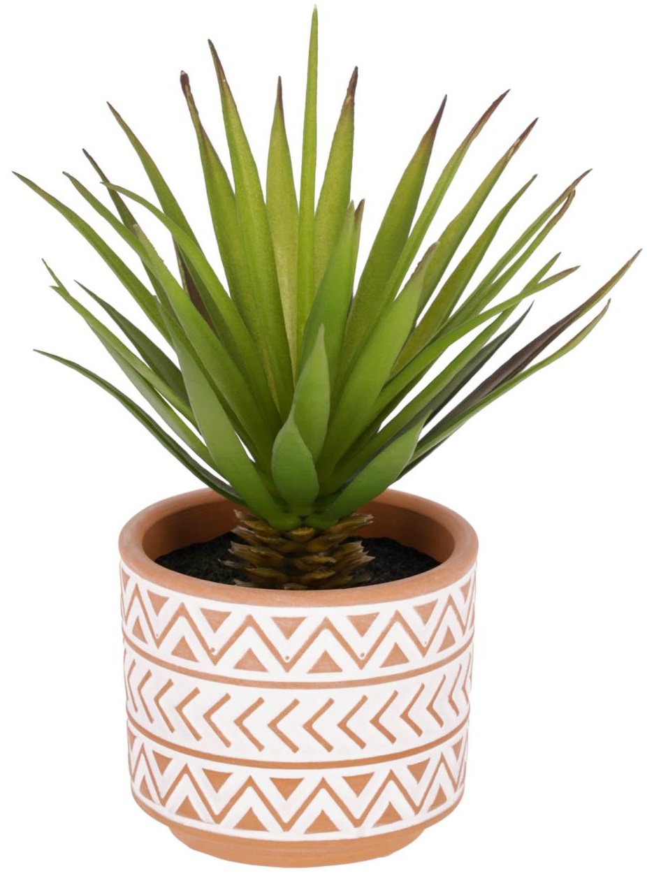 Roślina dekoracyjna sztuczna Palmera doniczka ceramiczna 18cm – obraz-1