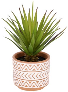 Roślina dekoracyjna sztuczna Palmera doniczka ceramiczna 18cm – obraz-1