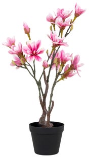 Roślina sztuczna magnolia różowa 75 cm – grafika-1.