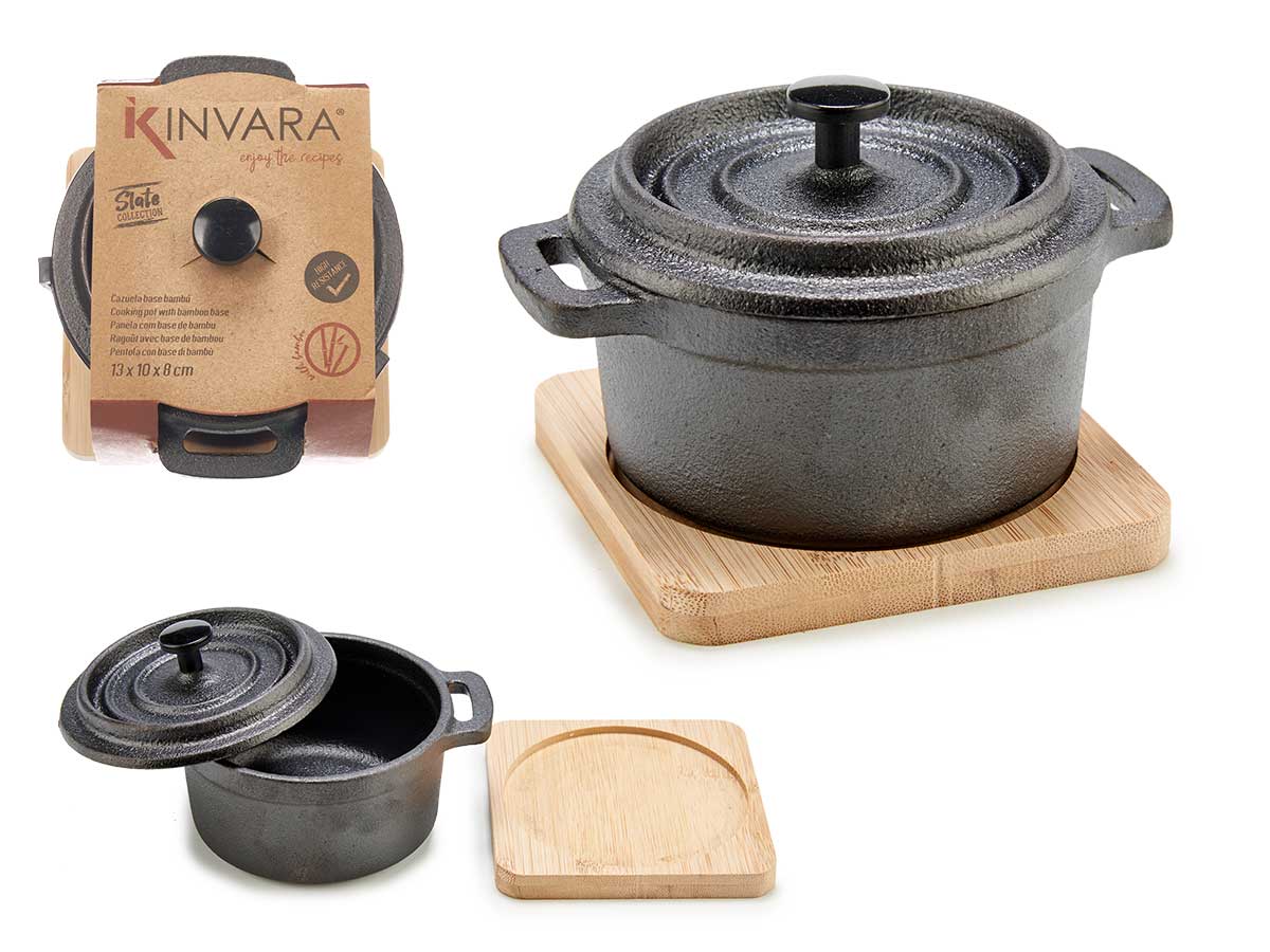 Съд за сервиране с бамбуков поднос – изображение-1