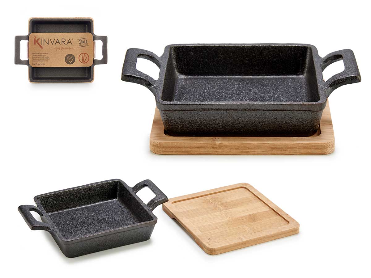 Съд за сервиране с бамбуков поднос – изображение-1