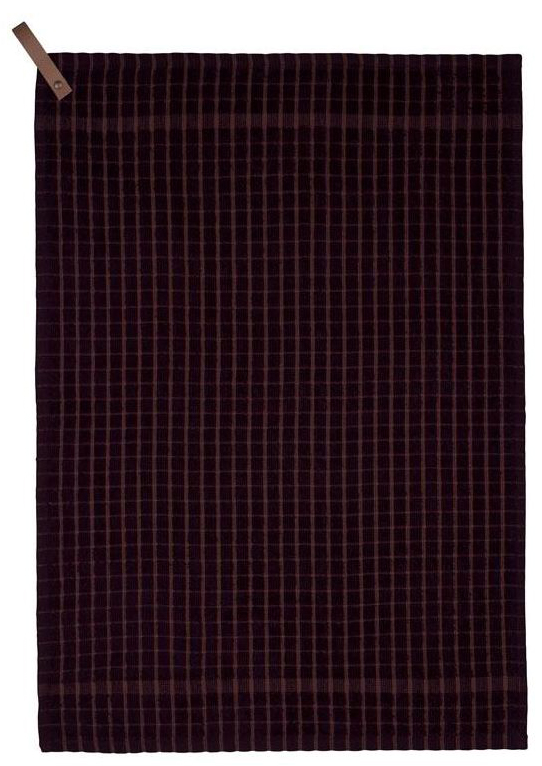 Ściereczka do naczyń w kratkę Södahl z paskiem 50x70 cm fioletowa – obraz-1