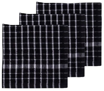 Ściereczki w kratkę Södahl 30x30 cm 3 szt. czarne – obraz-1