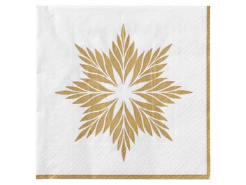 Serwetki Nordic Star (20-set) biało-złote – obraz-1