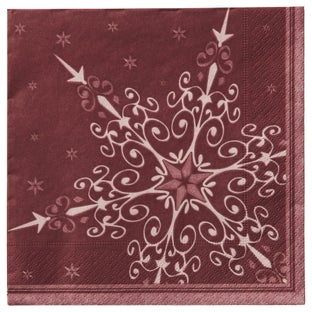 Serwetki papierowe 20-set fioletowe w świąteczny wzór 33x33 cm – obraz-1