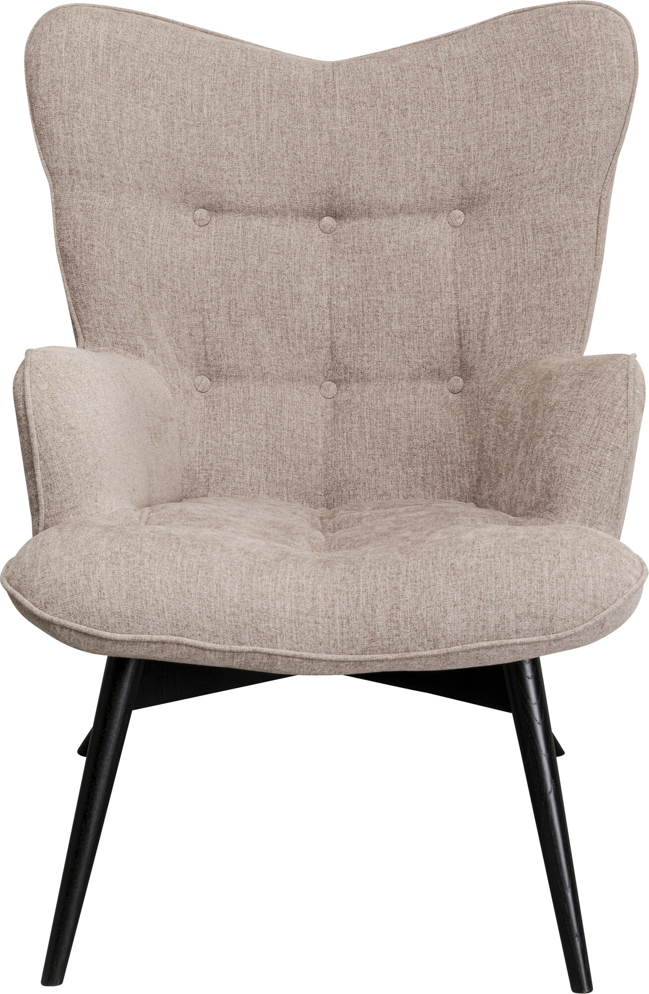 Fåtölj Vicky - Ljusbrun/Svarta Ben – bild-1.