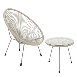 Acapulco Bord med Stol – Greige (2 delar) – bild-1.