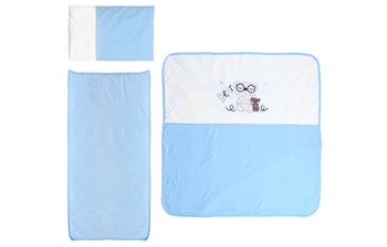 Сет за количка ватиран ZA ZA синьо – изображение-1