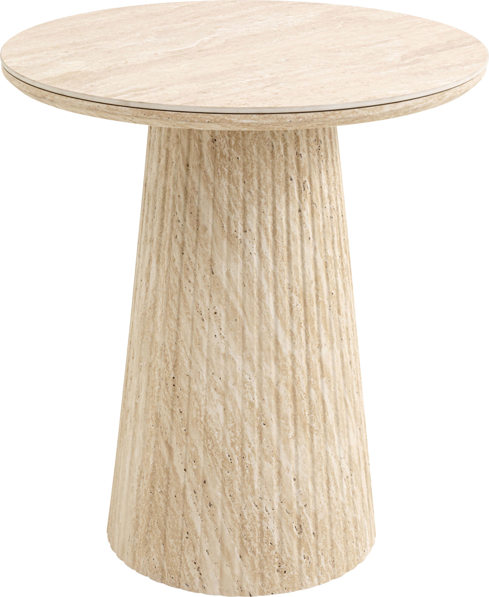 Mesa Auxiliar Alma Travertino Ø50cm – Imagen-1.