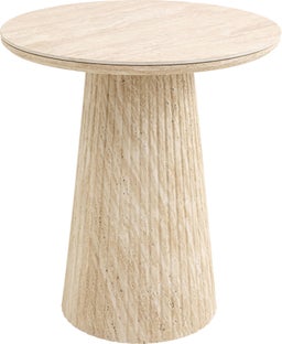 Mesa Auxiliar Alma Travertino Ø50cm – Imagen-1.