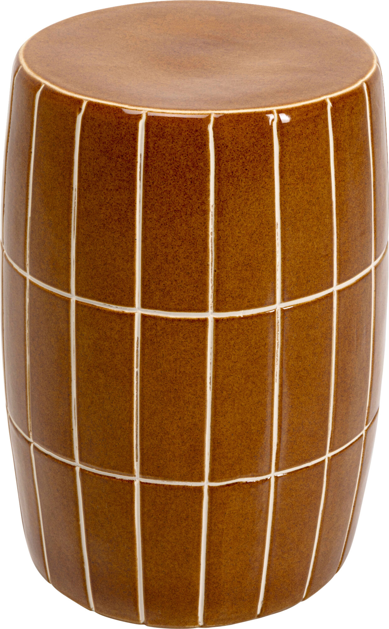 Stolik Pomocniczy Bliss Tile Brązowy Ø33cm – obraz-1