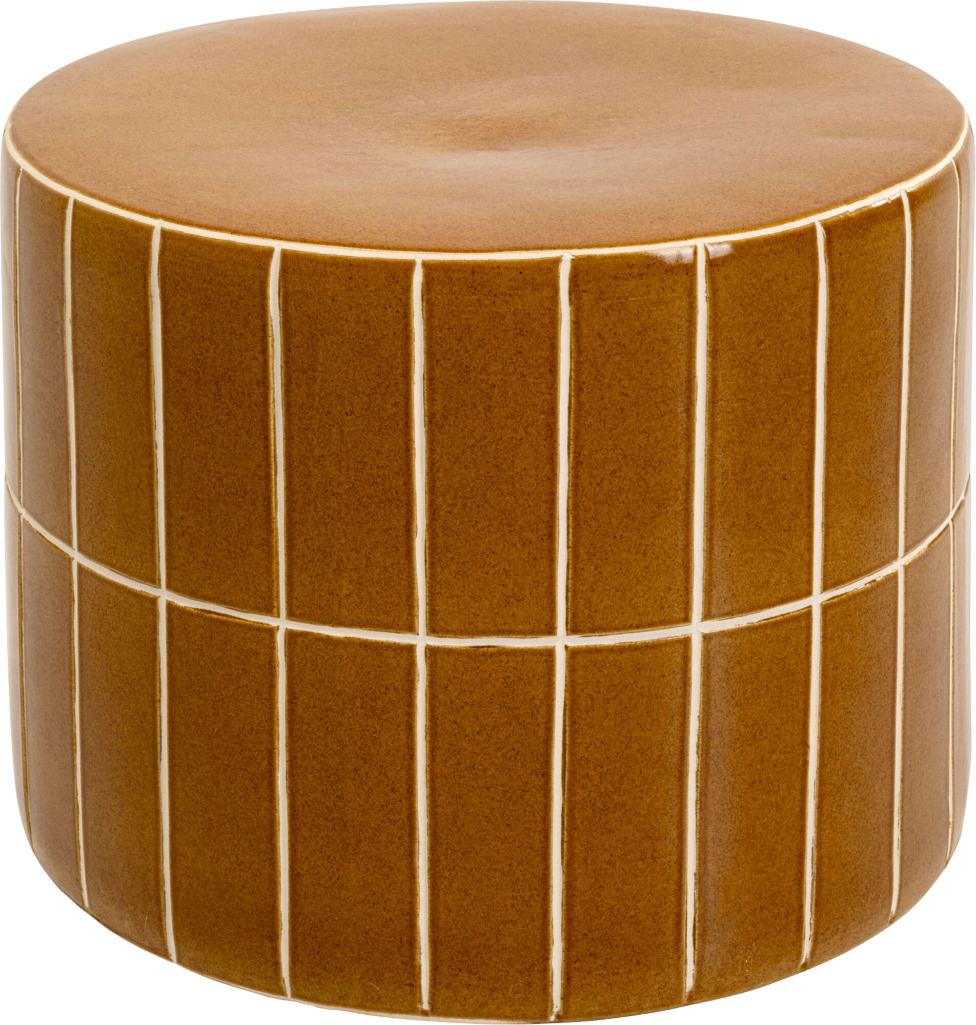 Stolik Pomocniczy Bliss Tile Pomarańczowy Ø42cm – obraz-1