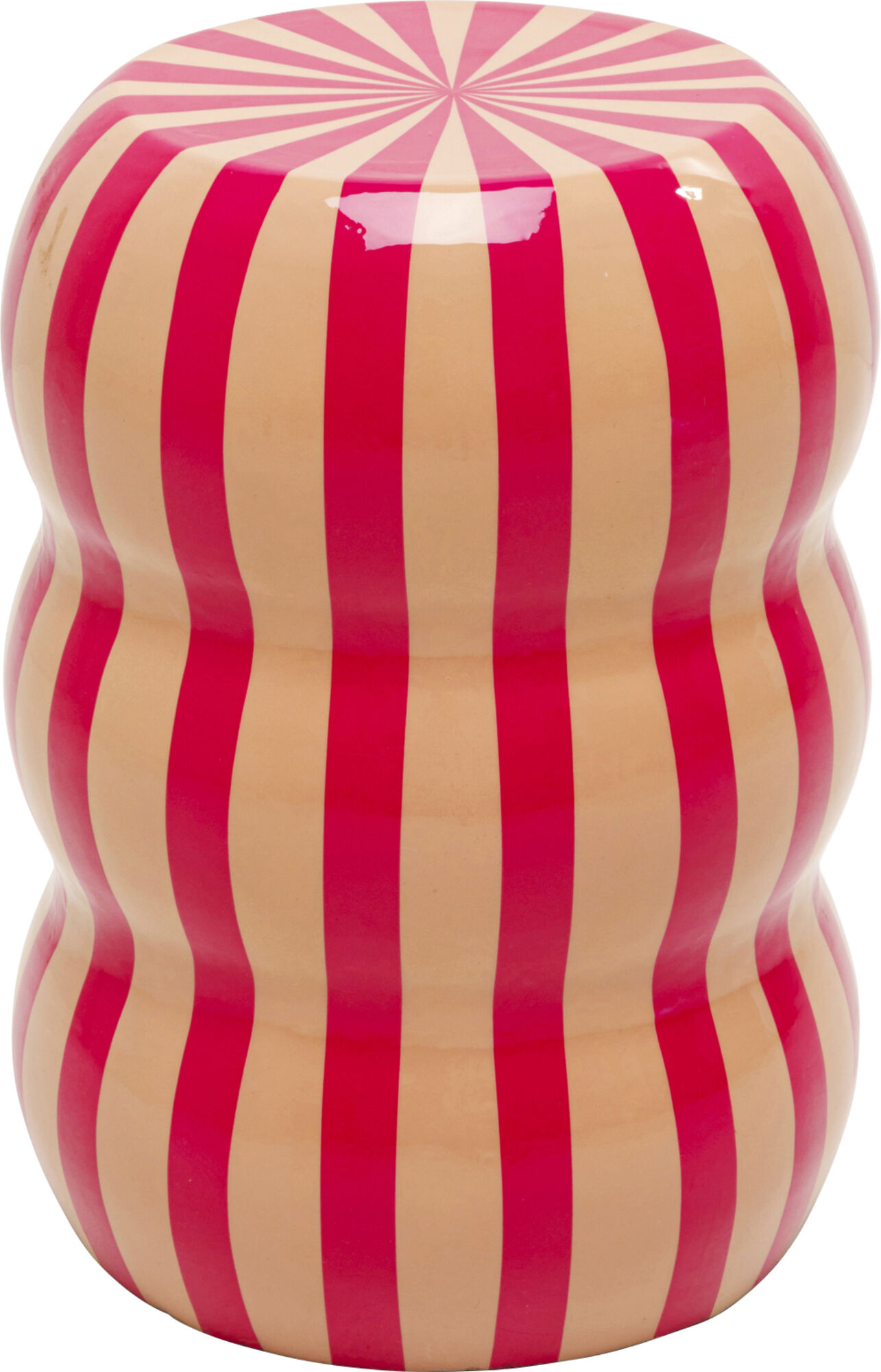 Mesa auxiliar Candy Stripes Rosa Ø30cm – Imagen-1.