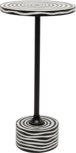 Fekete Swirl Domero Lerakóasztal Ø25cm – kép-1.