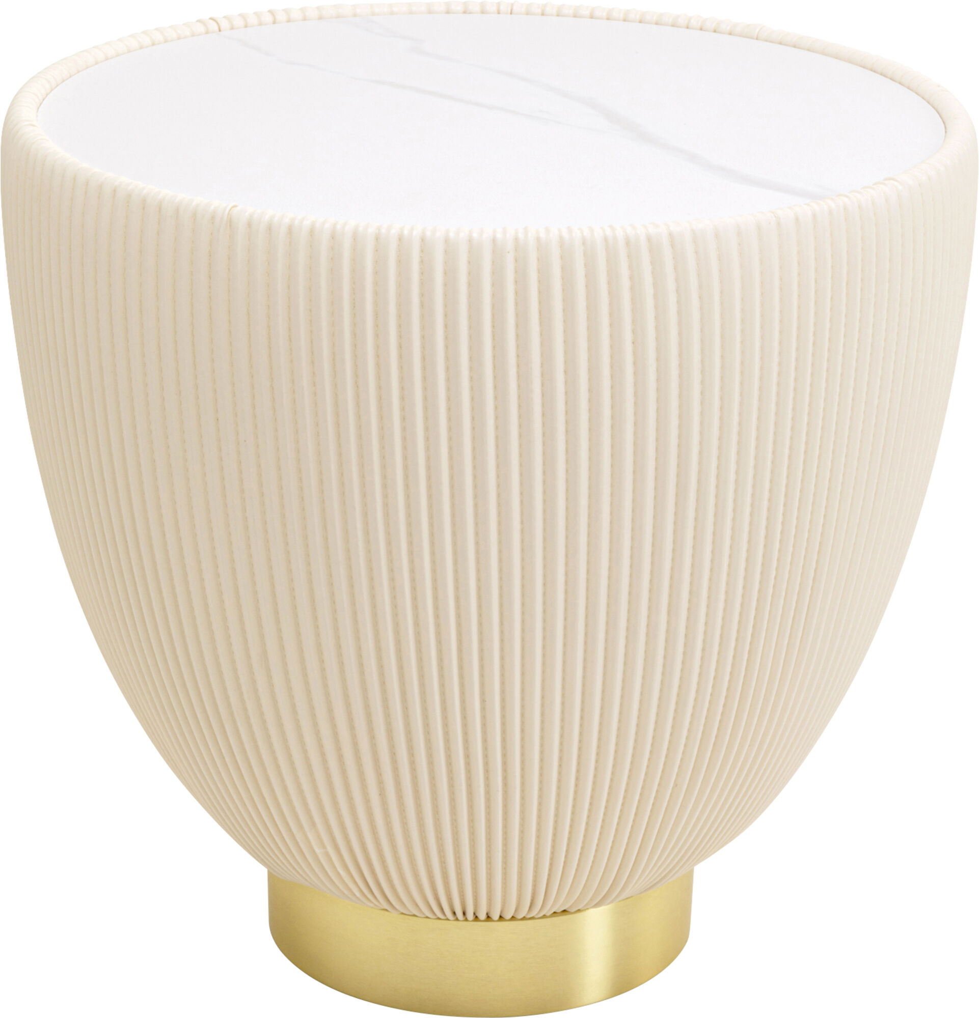 Stolik boczny Endless Vegas biały Ø47cm – obraz-1