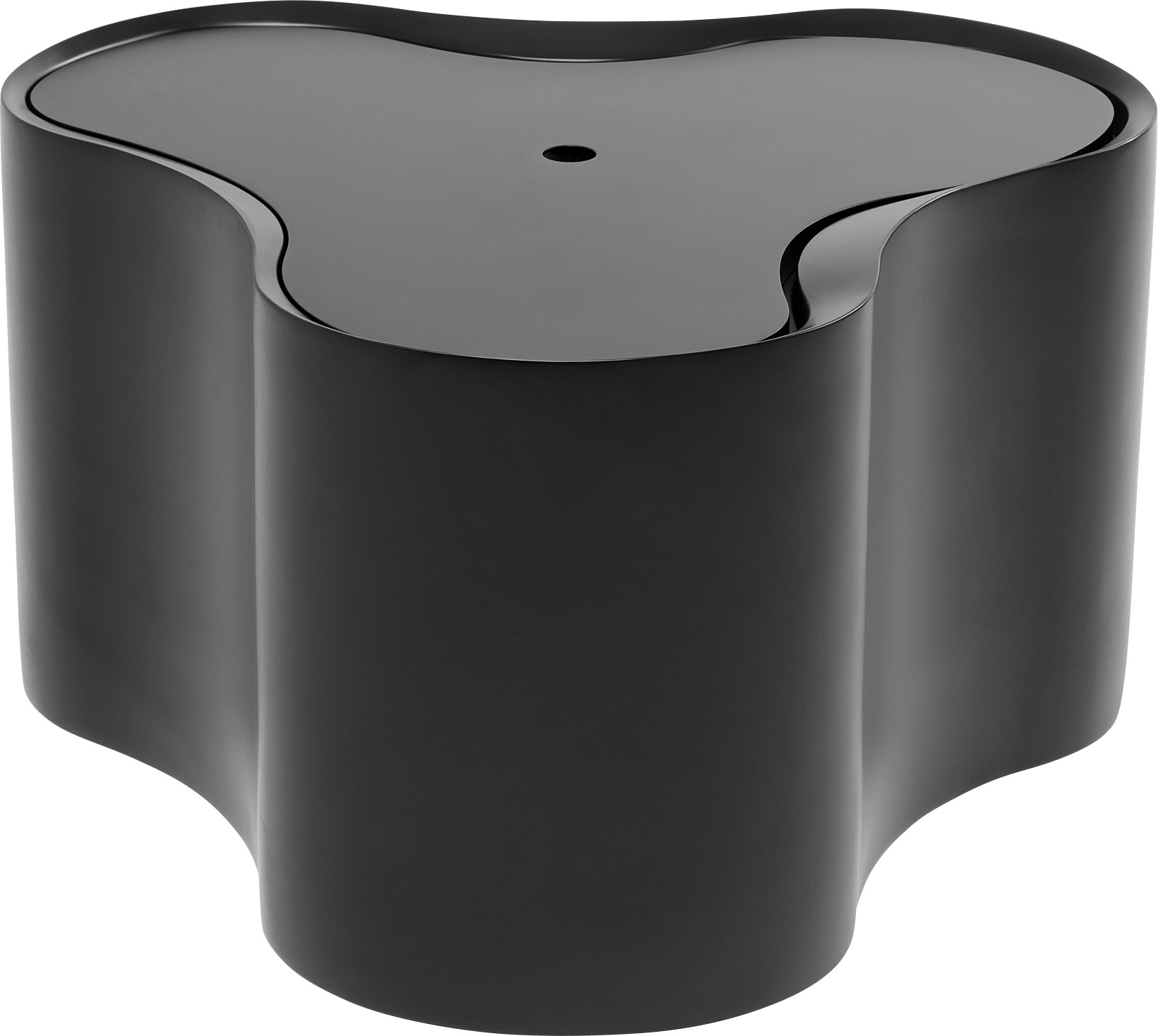 producto: Mesa auxiliar Lotus Negro 30cm.