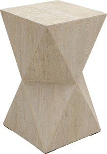 Stolik boczny Luxury Triangle z trawertynu – grafika-1.