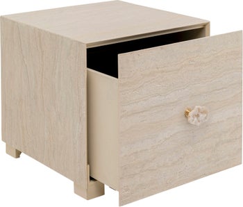 Šoninis staliukas Travertino Drawer 45x45cm – paveikslėlis-1.