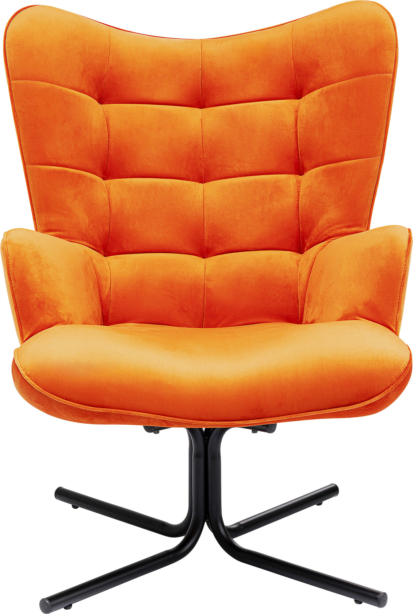 Sillón giratoria Oscar Velvet naranja – Imagen-1.