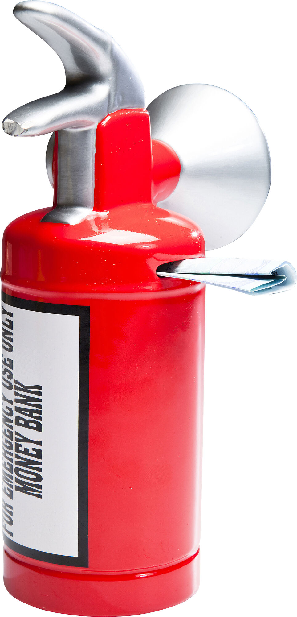 Skarbonka Caution Fire 13x24 cm czerwona – obraz-1