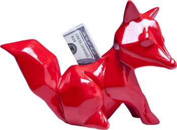 Skarbonka Fox 24x17 cm czerwona – obraz-1