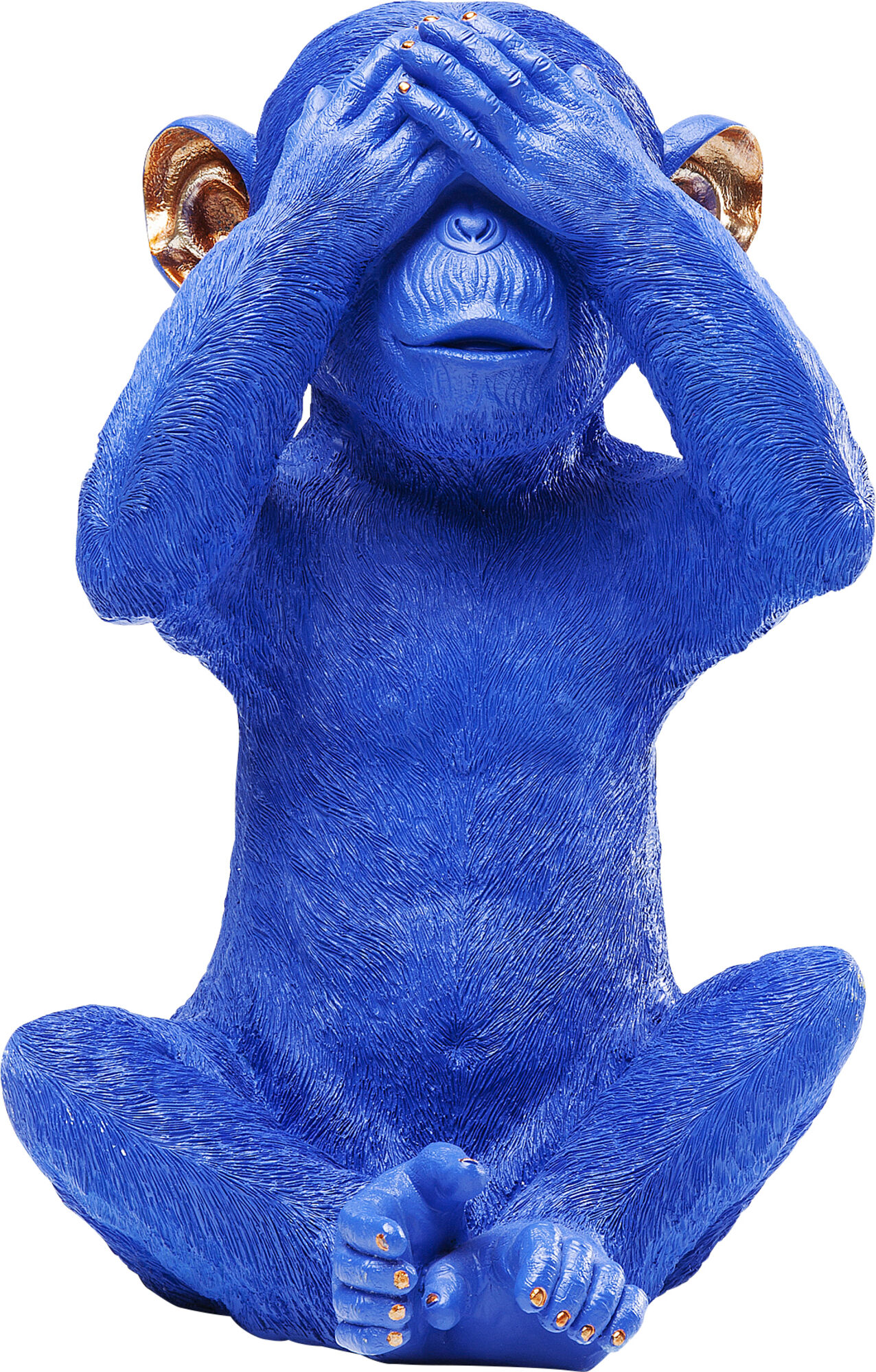 Money Box Monkey Mizaru Blue – billede-1.