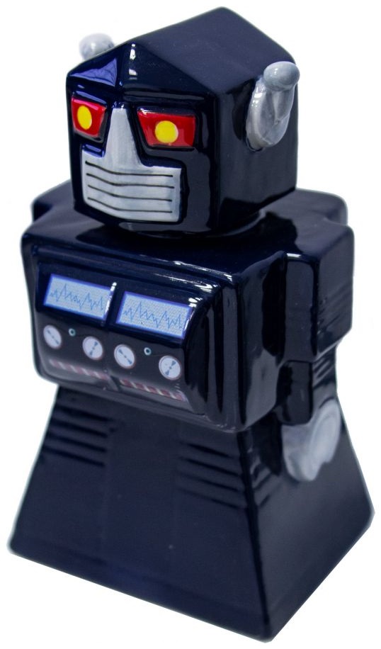 Skarbonka Robot 10x17 cm czarna – grafika-1.