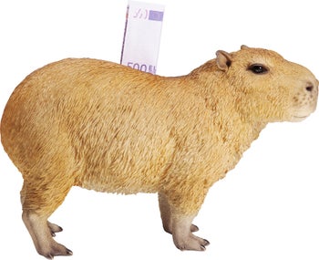 Skarbonka Standing Capybara 32x21 cm jasnobrązowa – grafika-1.