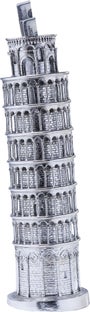 Skarbonka Tower of Pisa 18x52 cm srebrna – obraz-1