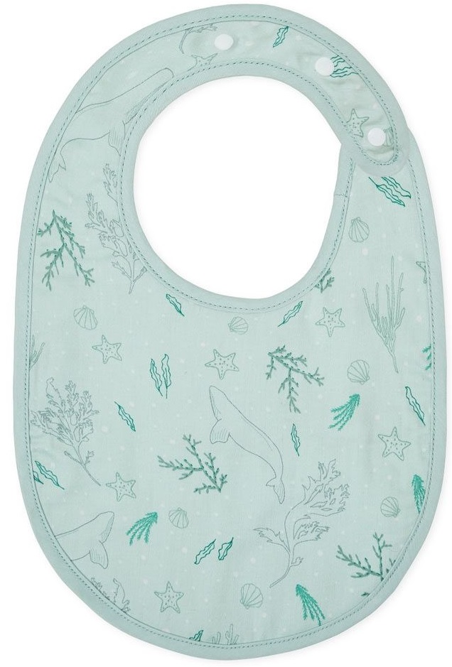 Śliniak niebieski w liście 22x19 cm – obraz-1